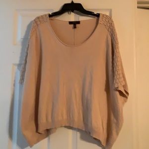 Tan Jessica Simpson short sleeve oversized sweater